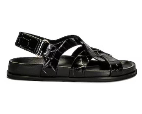 NIB TOTEME The Chunky Sandal Black Croco